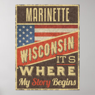 Affiche Marinette Wisconsin
