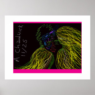 Affiche Marionnette aux couleurs vives