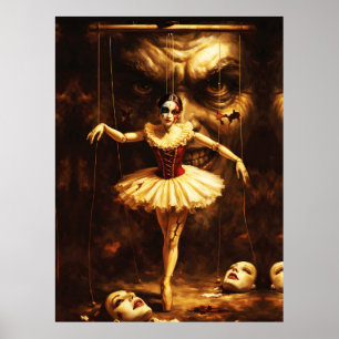 Affiche Marionnette de Ballerine Effrayante Art de Marionn