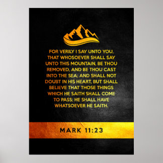 Affiche Mark 11:23 Verse de la Bible
