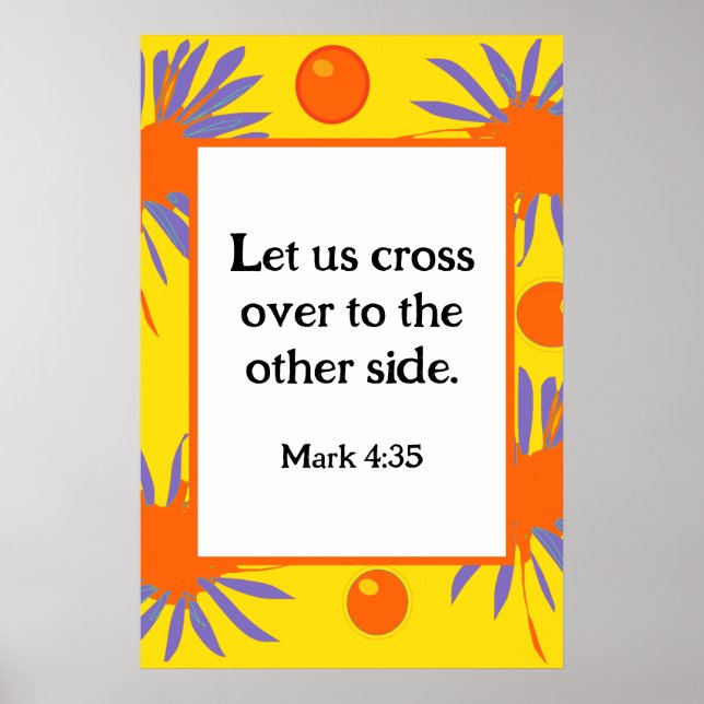 Affiche Mark 4:35 Gras - Jaune Orange Violet (Devant)
