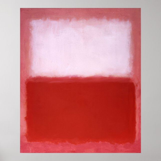 Affiche Mark Rothko - Blanc sur rouge - 1957 (Devant)