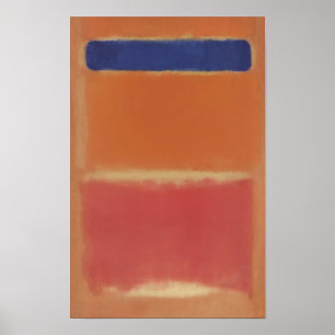 Affiche Mark Rothko - Bleu sur rouge - 1953