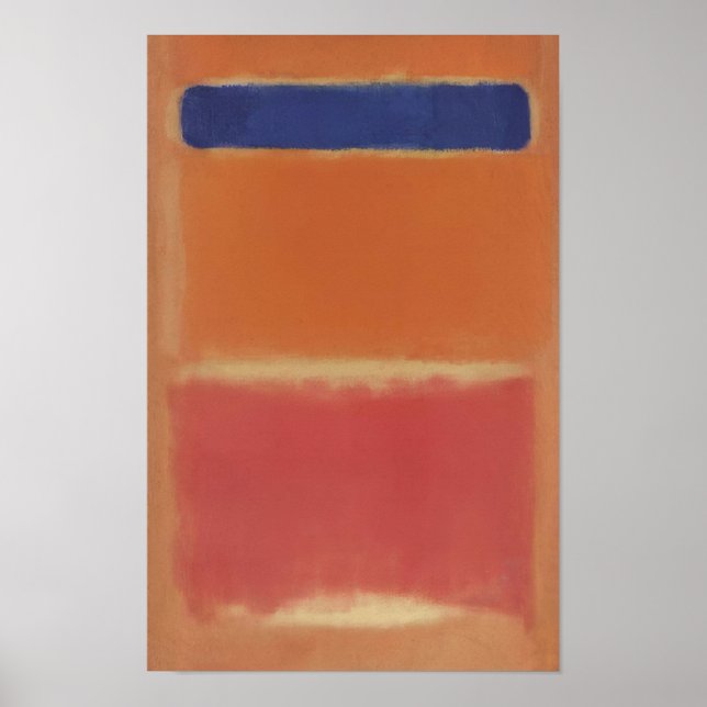 Affiche Mark Rothko - Blue Over Red - 1953 (Devant)
