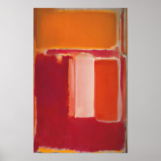 Affiche Mark Rothko - Jaune, Cerise, Orange - 1947 (Devant)