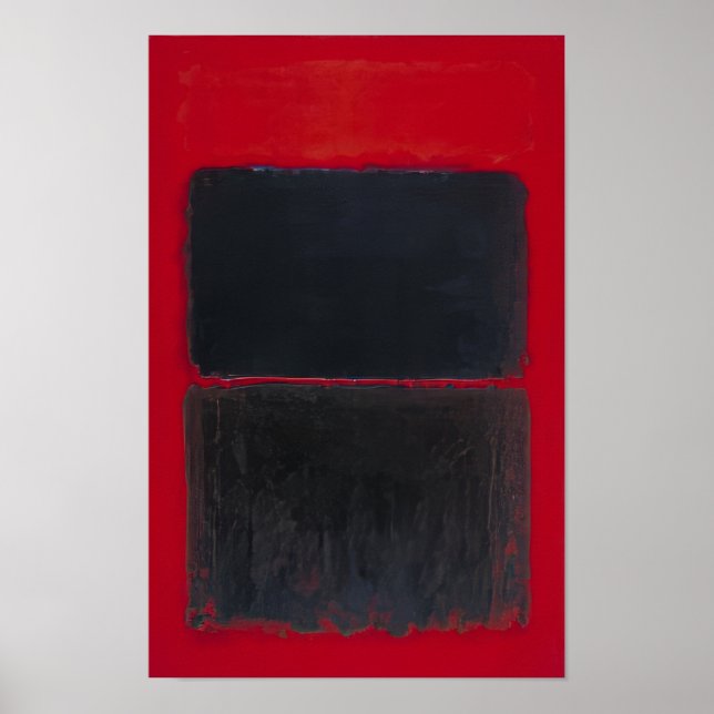 Affiche Mark Rothko - Light Red Over Black - 1957 (Devant)