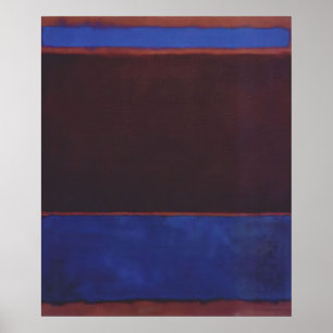 Affiche Mark Rothko - No. 3 (Bleu Clair, Marron, Bleu Fonc