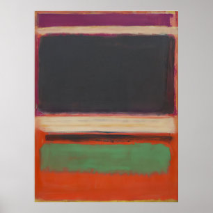 Affiche Mark Rothko - No.3No.13 (Magenta, Noir, Vert sur