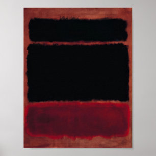 Affiche Mark Rothko - Noir en rouge profond - 1957