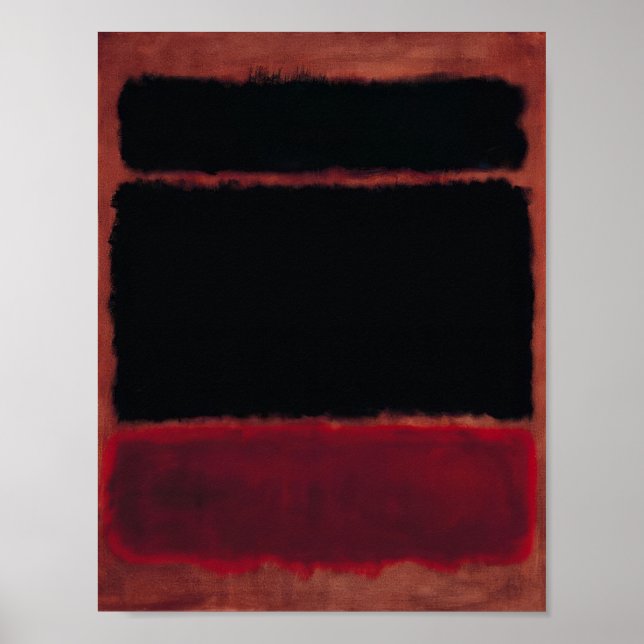 Affiche Mark Rothko - Noir en rouge profond - 1957 (Devant)