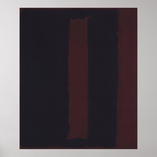 Affiche Mark Rothko - Noir sur Marron - 1959 (Devant)