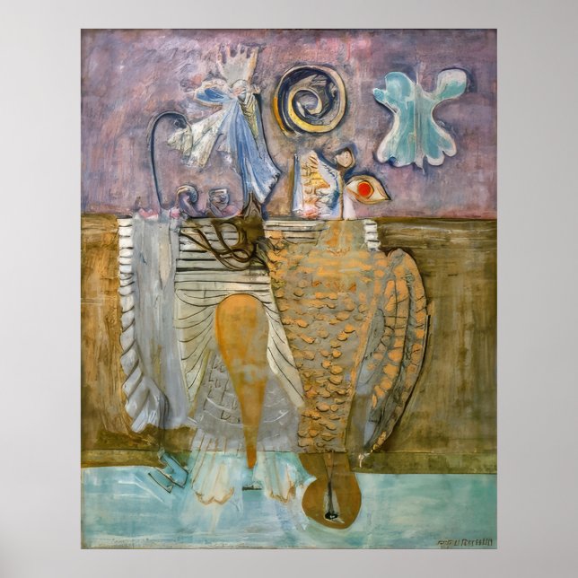 Affiche Mark Rothko - Oiseaux hiérarchiques - 1944 (Devant)