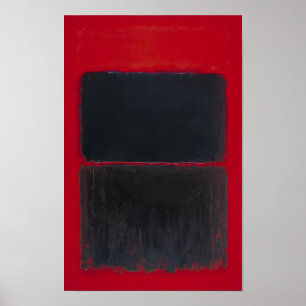 Affiche Mark Rothko - Rouge Clair Sur Noir - 1957