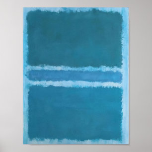 Affiche Mark Rothko - Sans titre (Bleu divisé par le bleu)