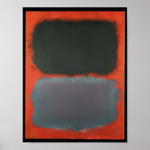 Affiche Mark Rothko - Sans titre (Gris, Gris sur Rouge) -