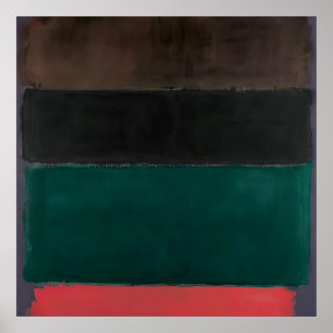 Affiche Mark Rothko - Sans titre (Rouge-brun, Noir, Vert,