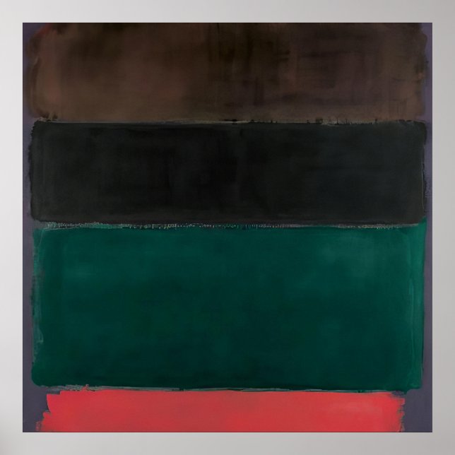 Affiche Mark Rothko - Sans titre (Rouge-brun, Noir, Vert,  (Devant)