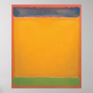 Affiche Mark Rothko - United (Bleu, Jaune, Vert sur Rouge)
