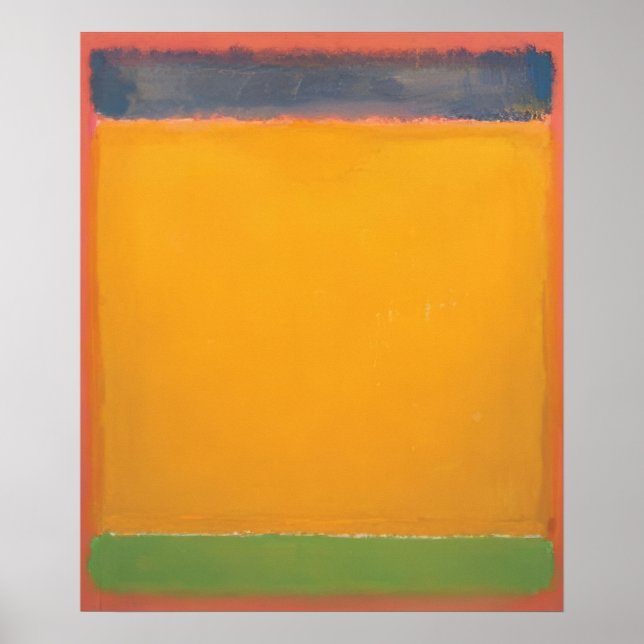 Affiche Mark Rothko - United (Bleu, Jaune, Vert sur Rouge) (Devant)