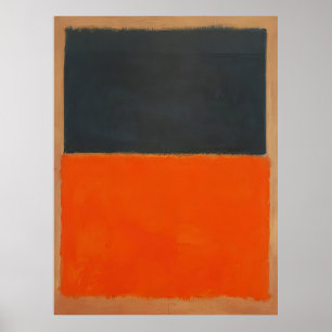 Affiche Mark Rothko - Vert et mandarine sur rouge - 1956