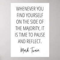 Mark Twain Citation sur l'appartenance à la majori