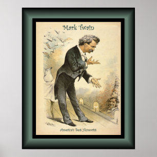Affiche Mark Twain ~ Le meilleur humoriste de l’Amérique ~
