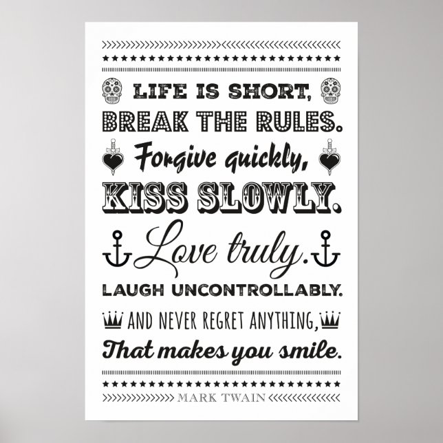 Affiche Mark Twain - Rompre les règles (Devant)