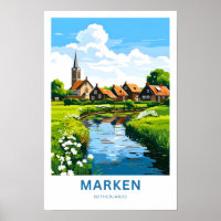 Marken Pays-Bas Travel Print