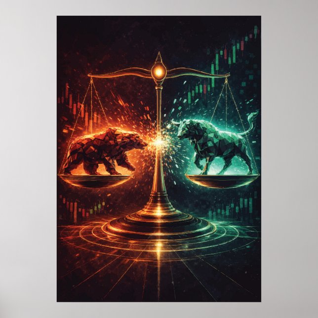 Affiche Market Equilibrium, Day Trading, Abstract Geometry (Devant)