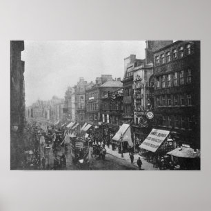 Affiche Market Street, Manchester, vers 1910