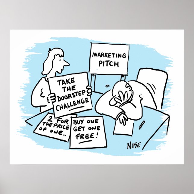 Affiche Marketing Manager est en cours d'exécution d'un pl (Devant)