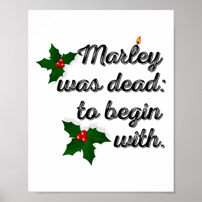 Affiche Marley était mort pour commencer avec drôle de nou (Devant)