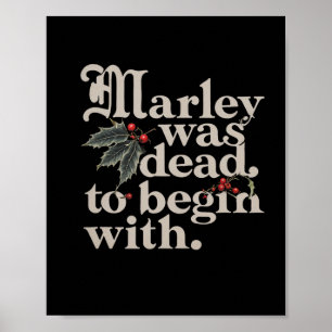 Affiche Marley Était Mort Pour Commencer Avec Une Citation