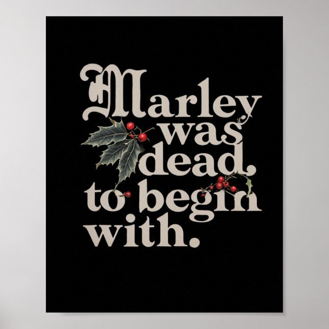 Affiche Marley Était Mort Pour Commencer Avec Une Citation (Devant)