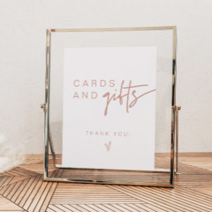 Affiche MARLO Boho Blush Pink Cards & Gifts Sign