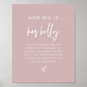 Affiche MARLO Boho Dusty Rose Quelle taille a son ventre J