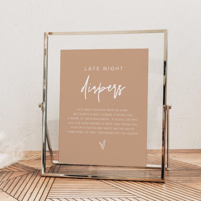 Affiche MARLO Boho Earth Toned Late Night Diapers Jeu (Créateur téléchargé)