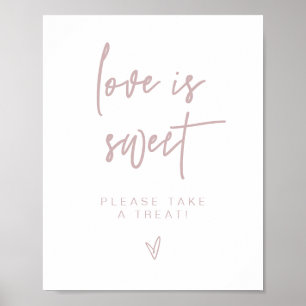Affiche MARLO Boho Rose Poussiéreux L'amour est une friand