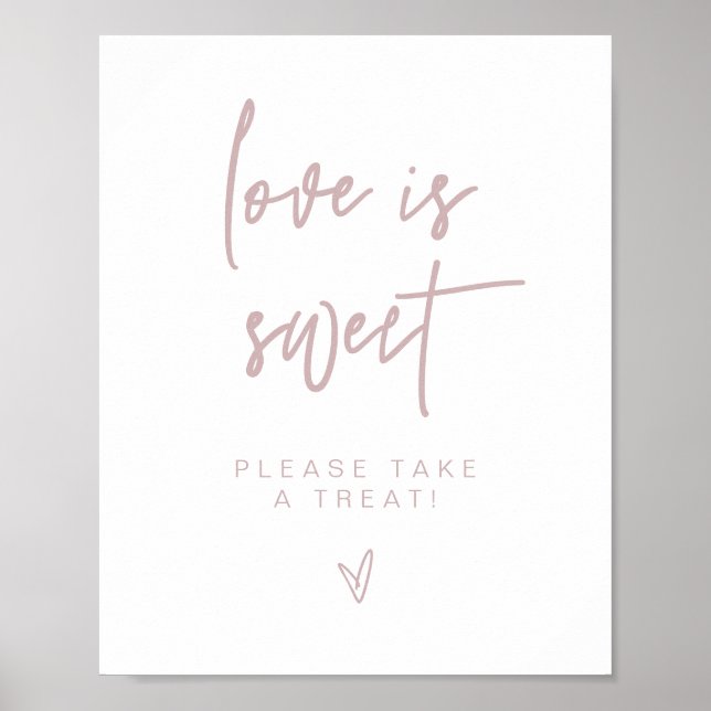 Affiche MARLO Boho Rose Poussiéreux L'amour est une friand (Devant)