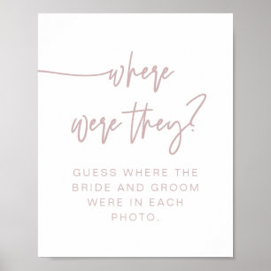 Affiche MARLO Boho Rose Poussiéreux Où étaient-ils panneau