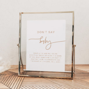 Affiche MARLO Boho Terre Toned Beige Ne pas dire Baby Sign