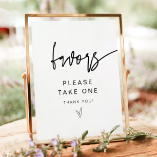Affiche MARLO Bold Contemporary Font Favoriser Table