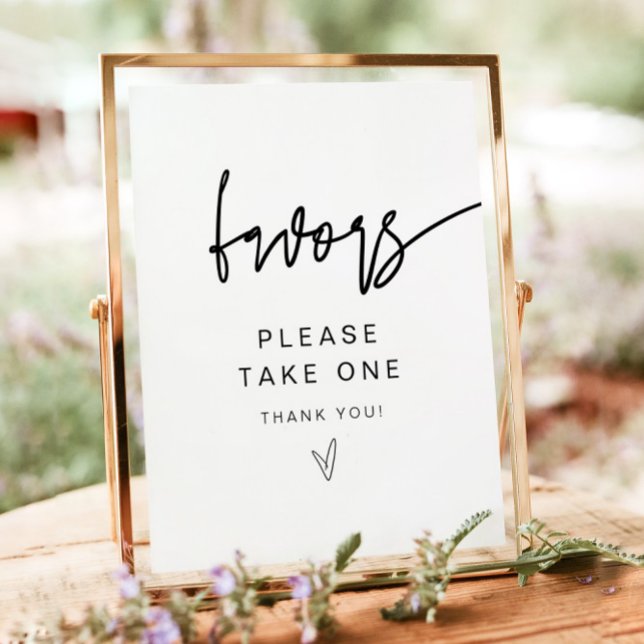Affiche MARLO Bold Contemporary Font Favoriser Table (Créateur téléchargé)