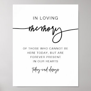 Affiche MARLO Bold Contemporary In Love Memory Sign