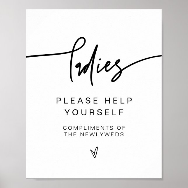 Affiche MARLO Bold Modern Ladies Salle de bain Toilettes P (Devant)