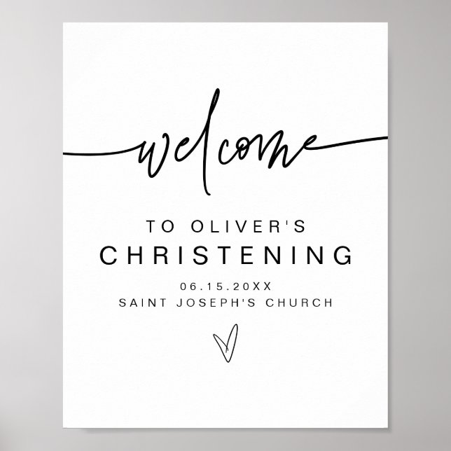 Affiche MARLO Modern Bold Contemporary Christing Bienvenue (Devant)