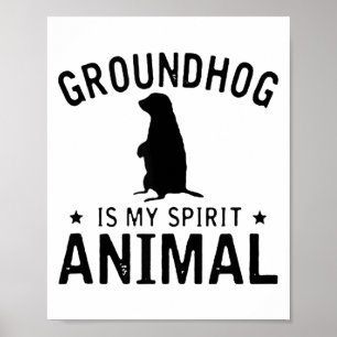 Affiche Marmotte Est Mon Animal Spirituel - Drôle Ta