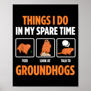 Affiche Marmottes et marmottes drôle sifflet cochon rongeu