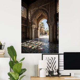 Affiche Maroc, arche traditionnelle et décoration