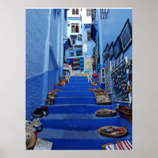 Affiche Maroc Chefchaouen Mur déco, Poster, Imprimer